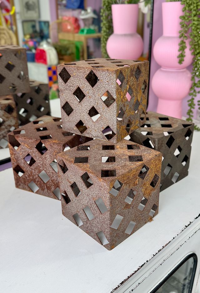 Vendo luces de jardín de acero corten