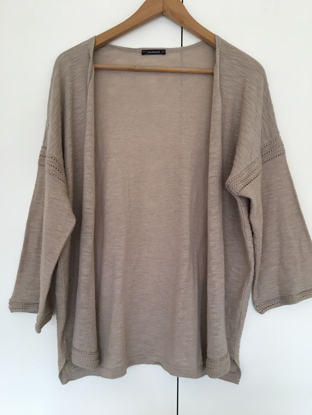 Chaqueta beige abierta de Promod