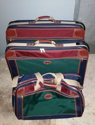 Juego de maletas semirigidas de lona de segunda mano por 25 EUR en  Tarragona en WALLAPOP