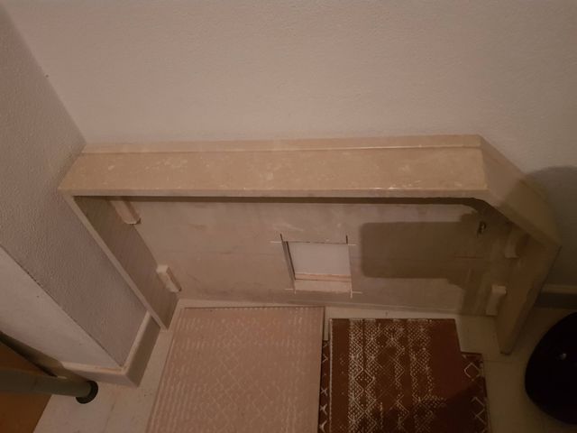 Encimera de mármol + lavabo sin grifo