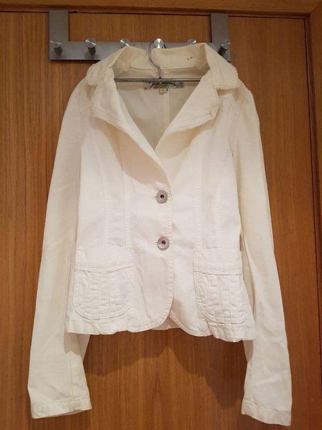 Chaqueta vaquera blanca S