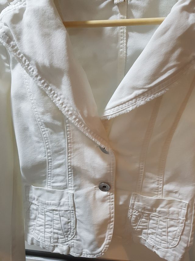 Chaqueta vaquera blanca S