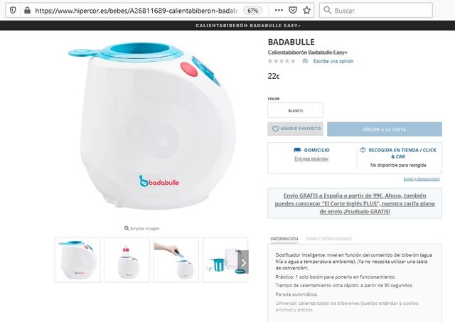 Calientabiberones Badabulle