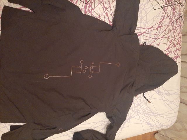 abrigo fino negro impermeable