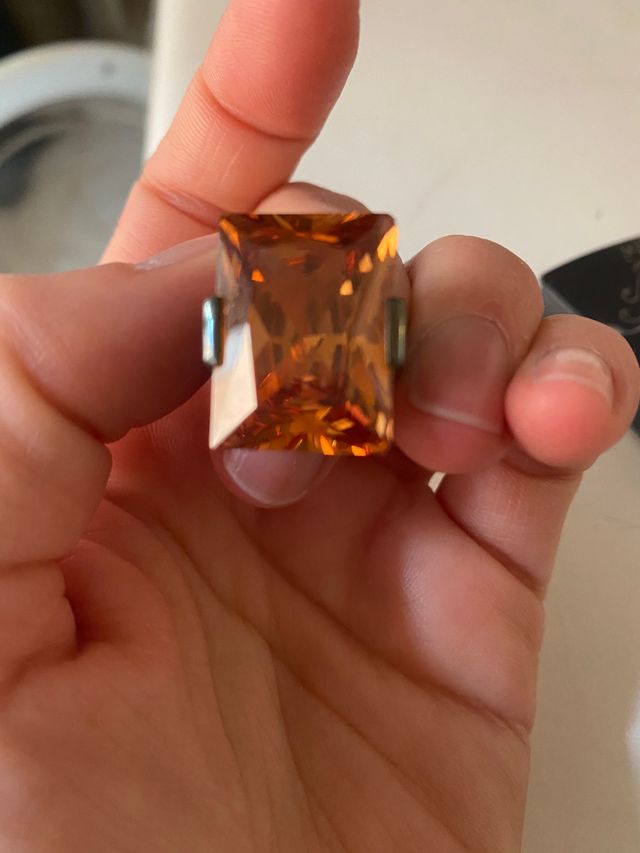 Pendientes y anillo piedra preciosa