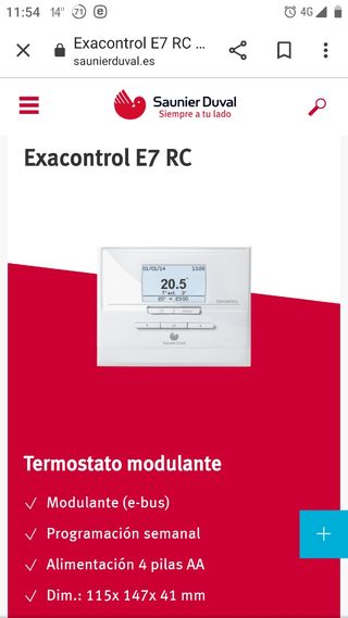 Termostato Inalambrico Saunier Duval E7RC de segunda mano por 85 EUR en L Arboc en WALLAPOP