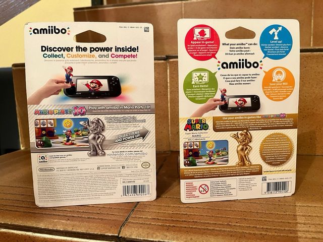 Pack amiibos mario Nintendo Gold y Silver