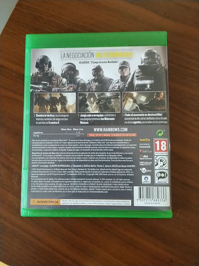 rainbows siete Tom clancy s Xbox one