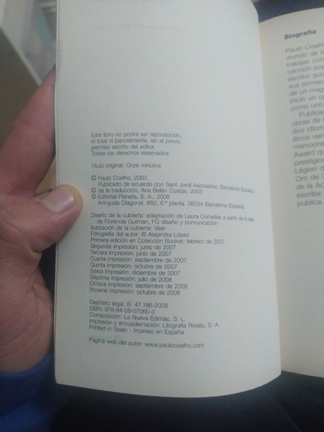 Once minutos de Paulo Coelho