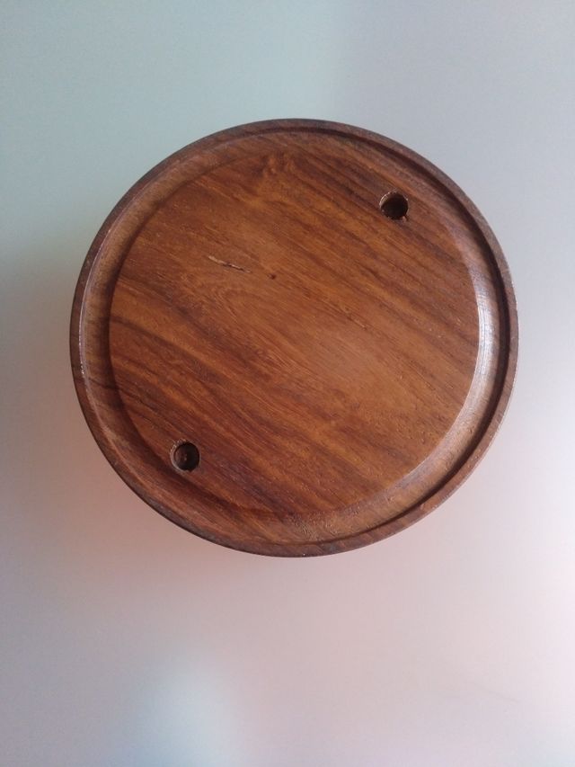 Mini juego ajedrez redondo de madera