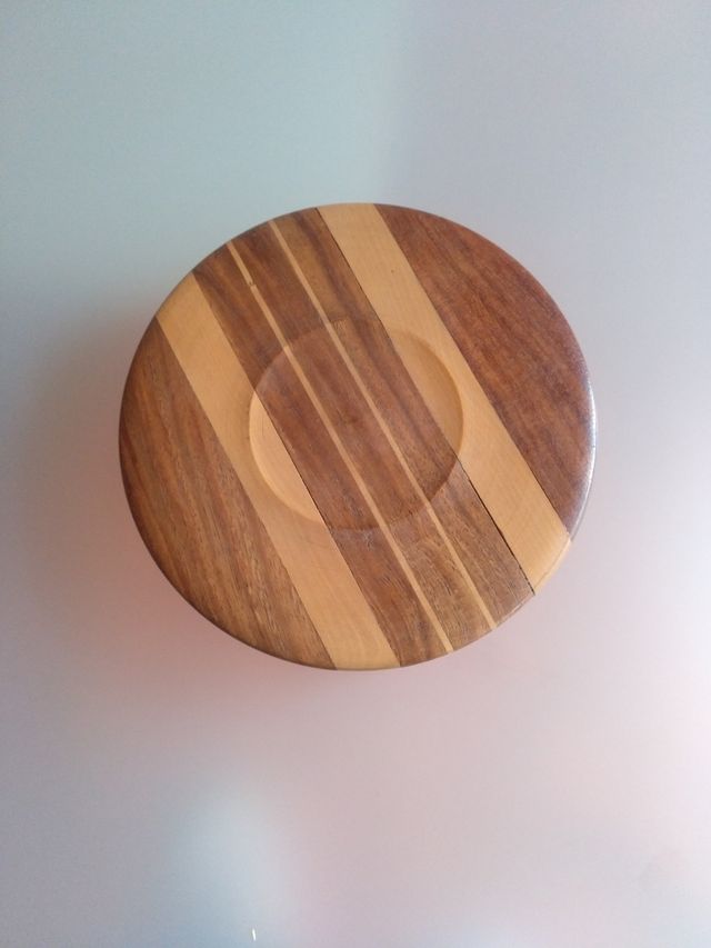 Mini juego ajedrez redondo de madera