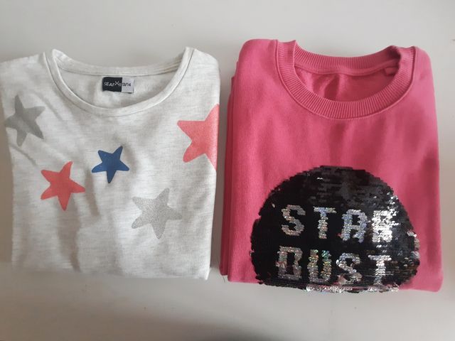 2 sudaderas niña, 11 o 12 años aprox.