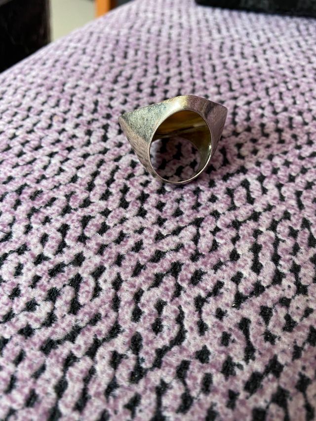 anillo plata y nacar