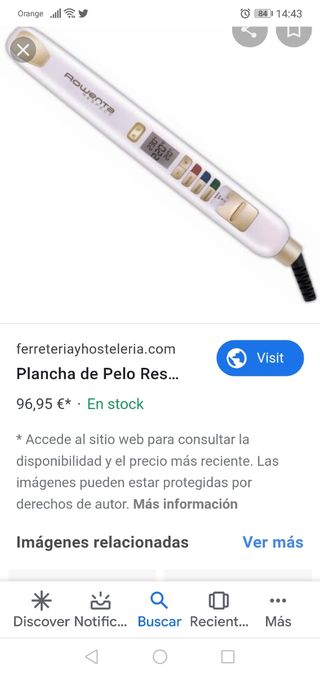Plancha de pelo Rowenta Respect de segunda mano por 50 EUR en Madrid en  WALLAPOP