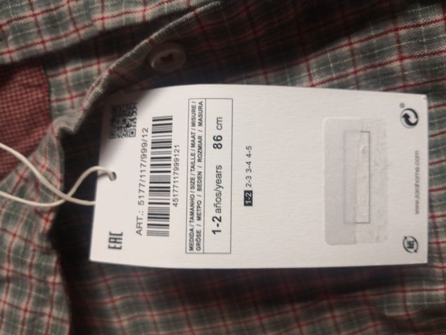 pijama zara niño de 1 a 2 años a estrenar