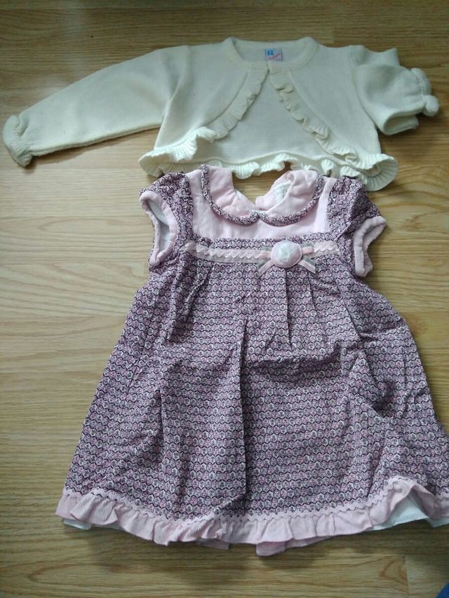 vestido niña talla 18 meses y torera 24 meses