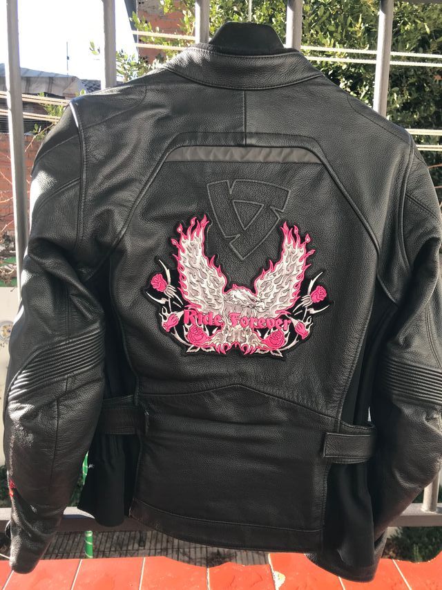 Chaqueta motera de cuero REV'IT mujer