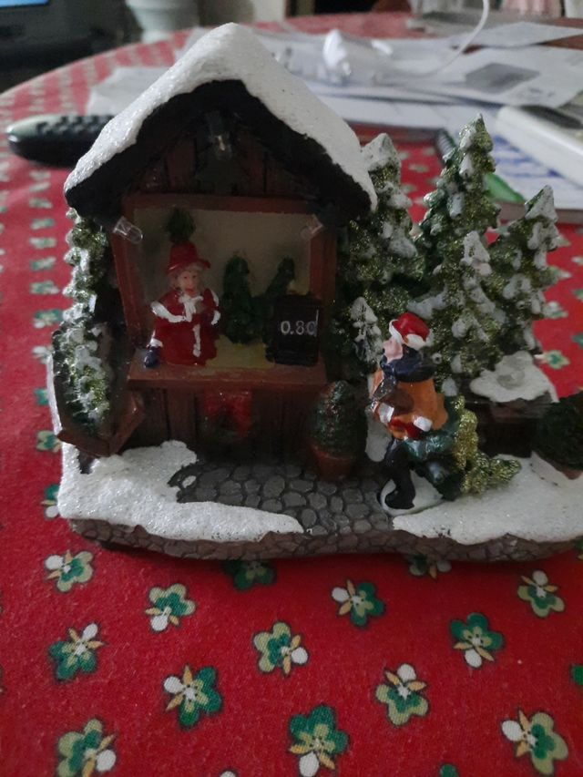 Cena de Natal com luzes