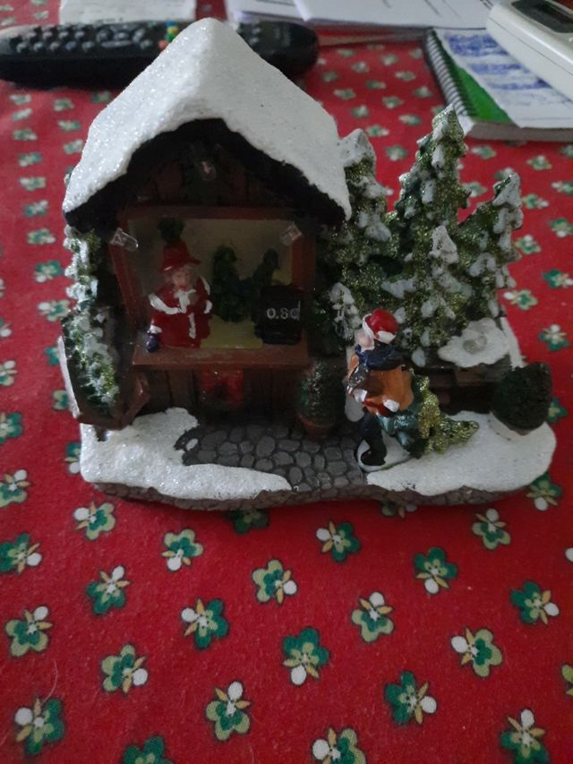 Cena de Natal com luzes