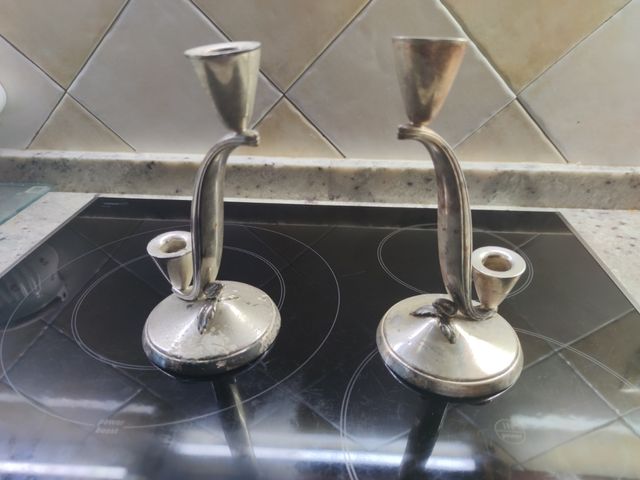 Candelabros de alpaca