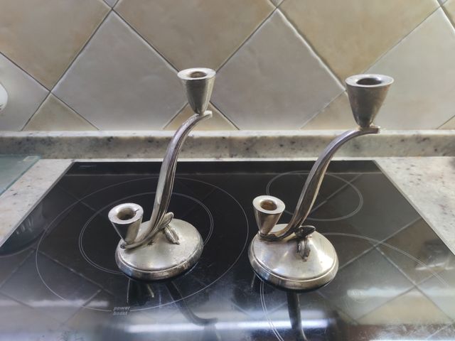 Candelabros de alpaca