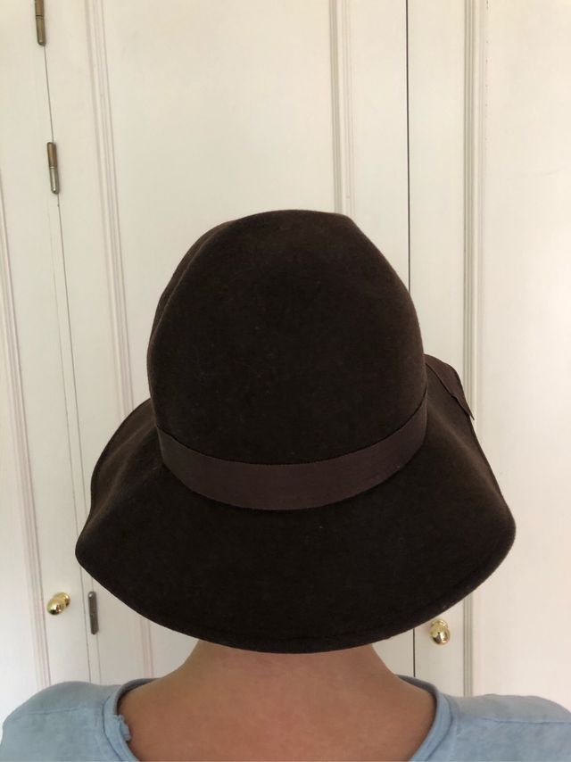 Sombrero con lazo marrón