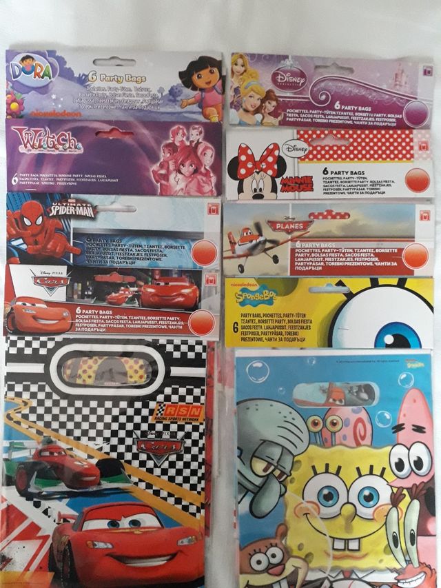 Pack de 6 bolsas infantiles.