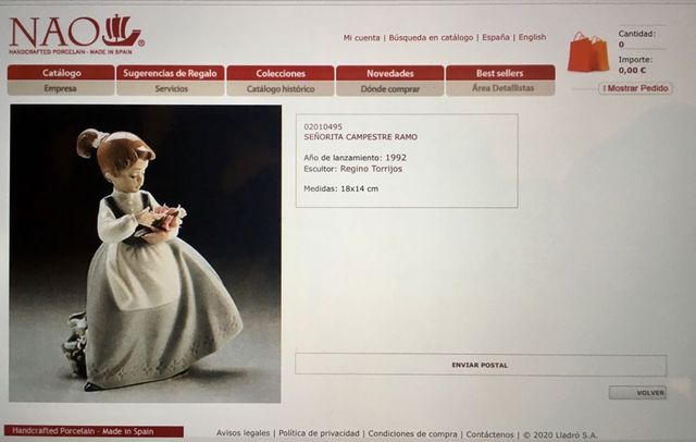 Señorita campestre ramo Nao by Lladró