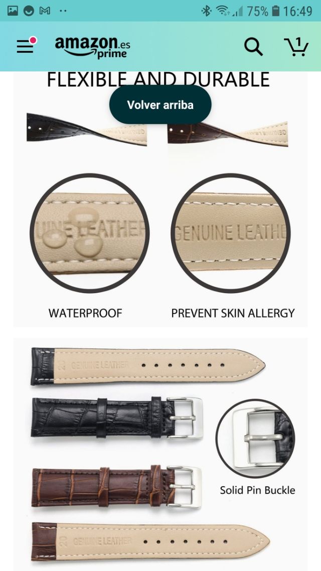 Recambio marrón de correa NUEVO