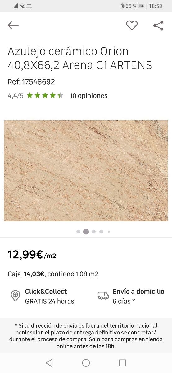 Suelo cerámico Arena