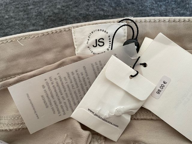Pantaloni lunghi elasticizzati beige Javier Simorra