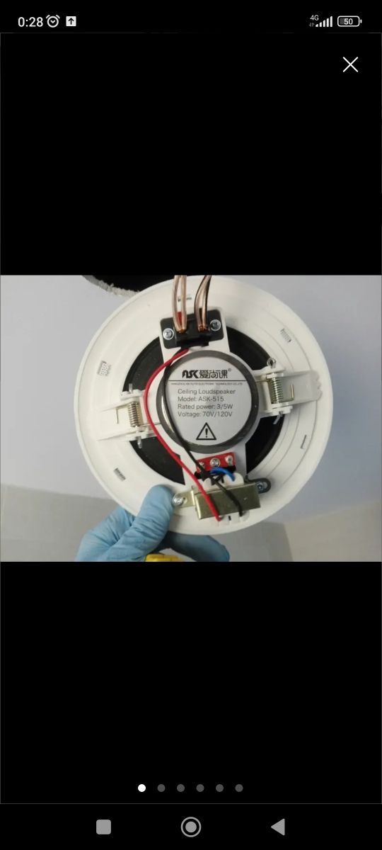 5 Altavoces empotrables techo 6,5"  120V 3-6W