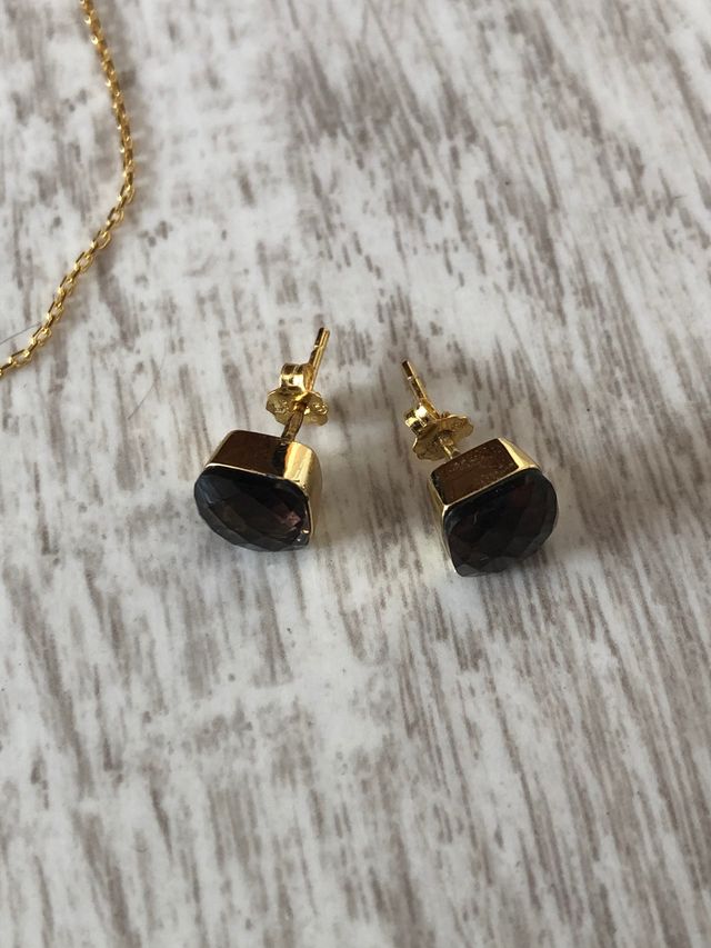 Orecchini e pendente in argento placcato oro