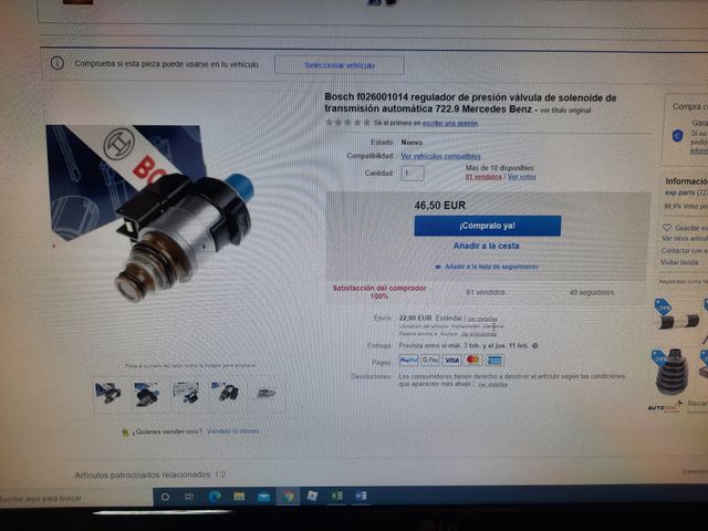 VALVULA DE SONELOIDE DE CAJA CAMBIOS A1402770398