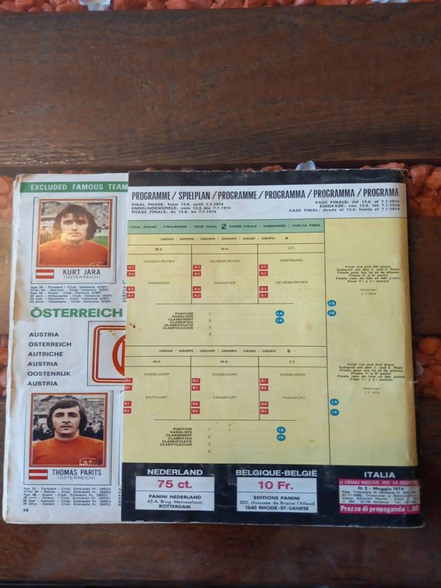 Album completo Panini World Cup 1974 Germania
