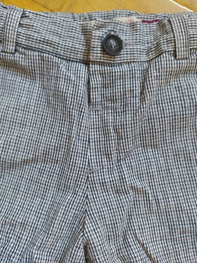 pantalones de cuadros niño Zara 9-12 meses