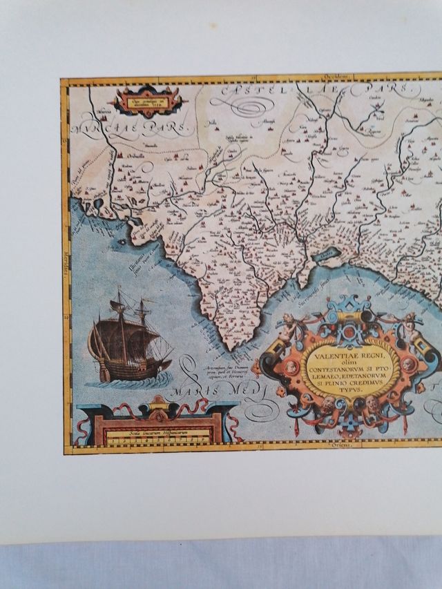 MAPA ANTIGUO REINO DE VALENCIA. 1584