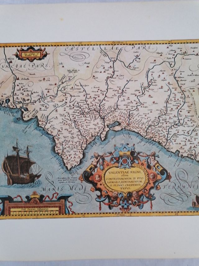 MAPA ANTIGUO REINO DE VALENCIA. 1584