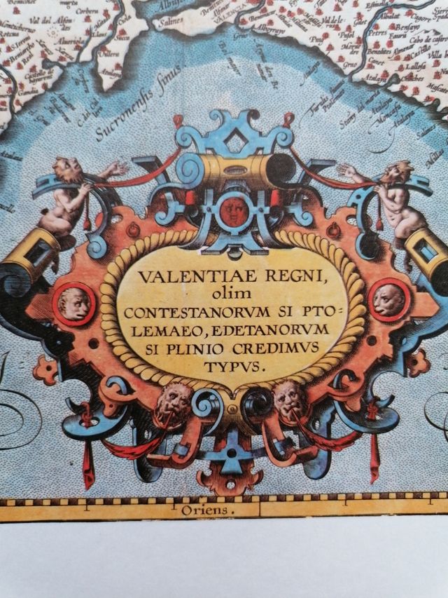 MAPA ANTIGUO REINO DE VALENCIA. 1584