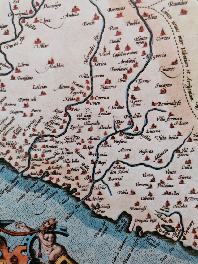 MAPA ANTIGUO REINO DE VALENCIA. 1584
