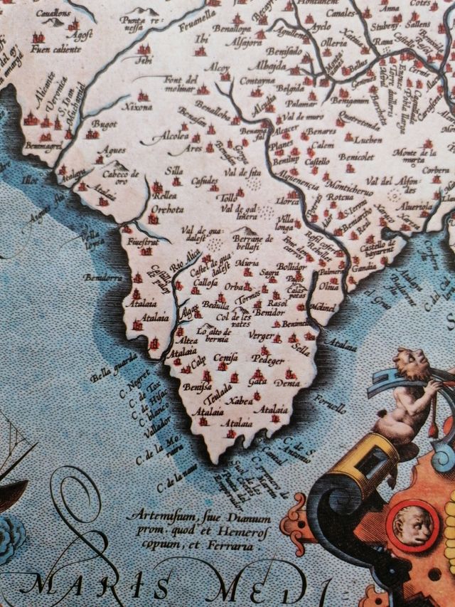 MAPA ANTIGUO REINO DE VALENCIA. 1584