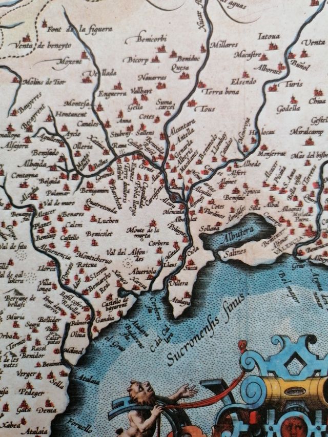 MAPA ANTIGUO REINO DE VALENCIA. 1584