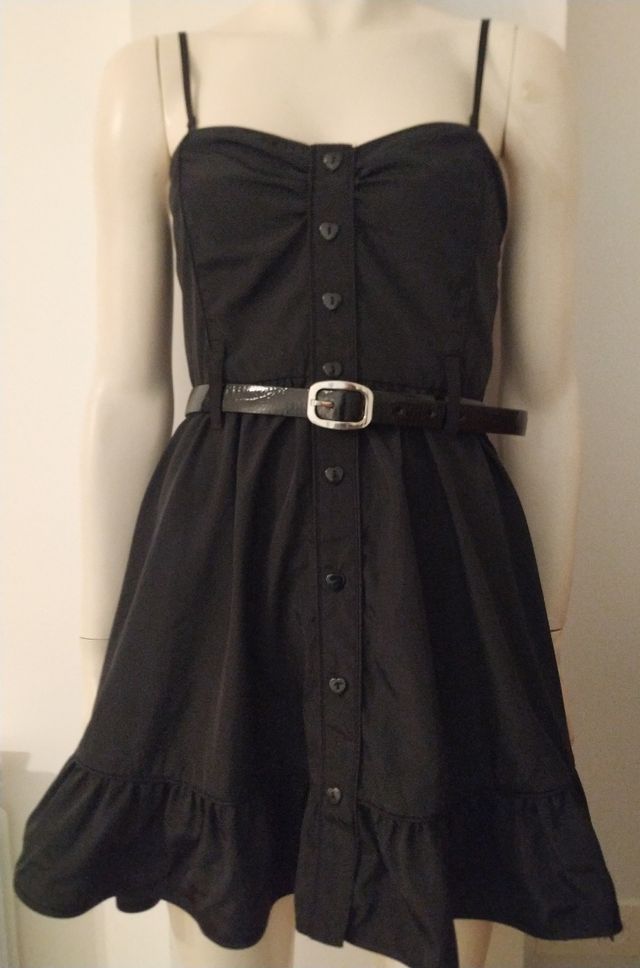 Vestido Only negro brillante