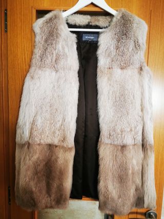 chaleco piel de conejo