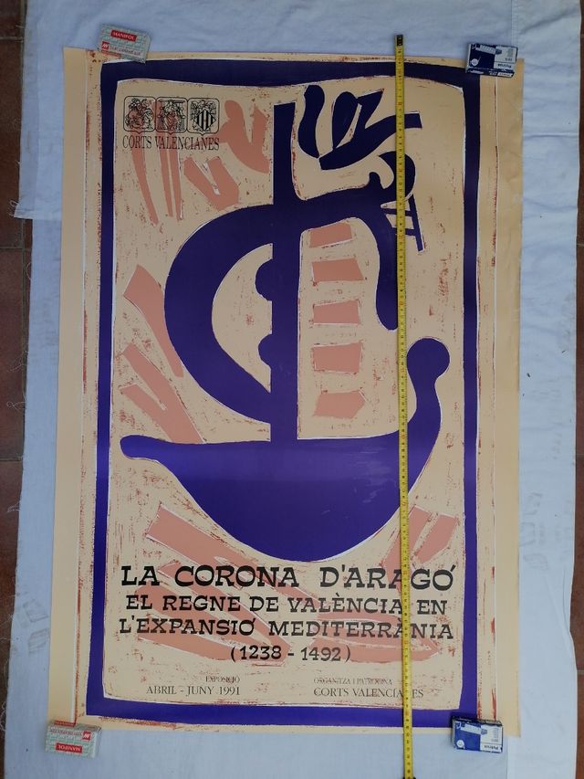 CORONA ARAGON. Y REINO VALENCIA . CARTEL. 1991