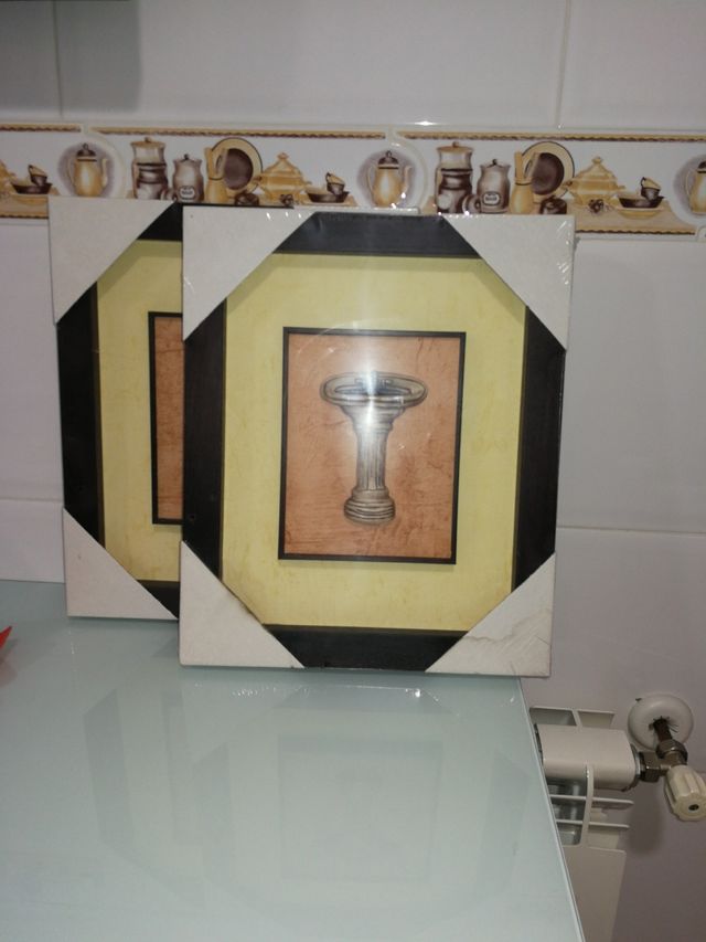 Cuadros de baño color wenge