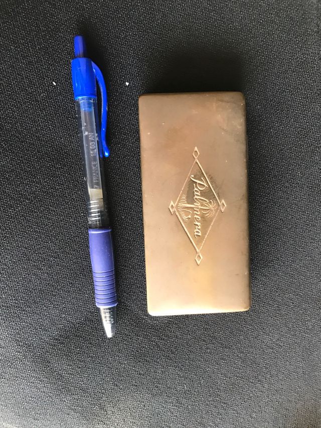 Caja antigua de barbero