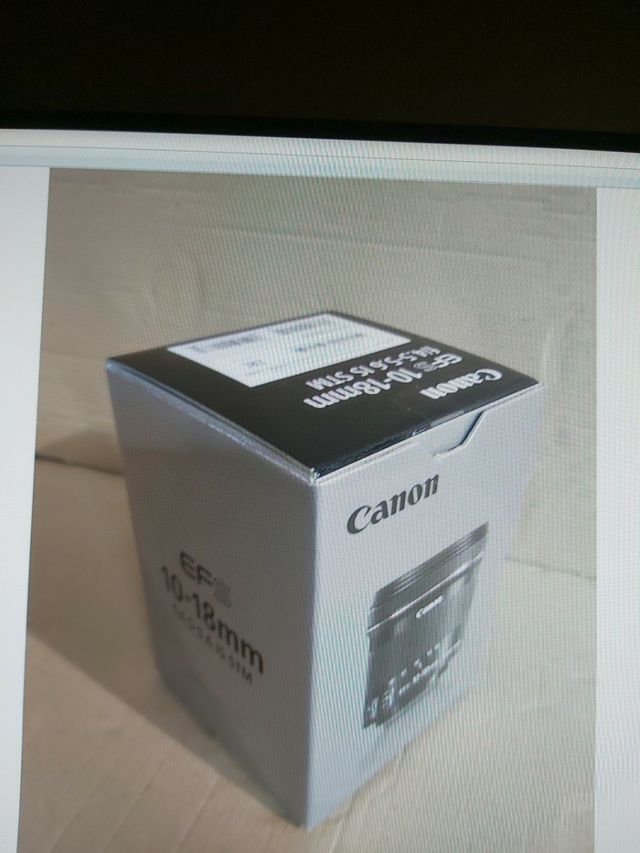 ♦️♦️♦️CAJA OBJETIVO CANON EFS 10-18mm