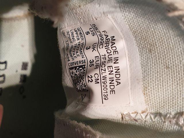 Converse de color mint muy clarito. Talla 35