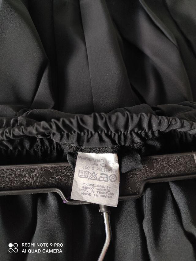 Falda tablas vintage negra made in Spain